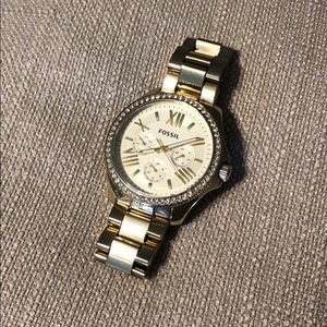 Fossil Gold tone stainless steel watch